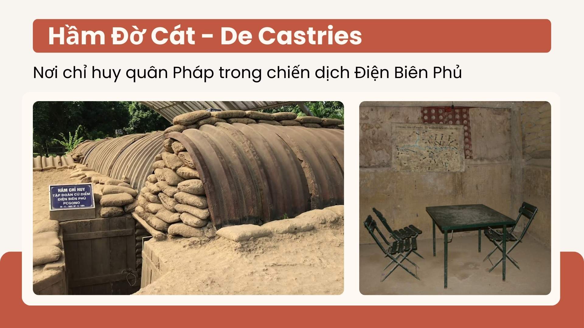 Hầm Đờ Cát (De Castries) – Nơi Đầu Hàng Của Quân Pháp