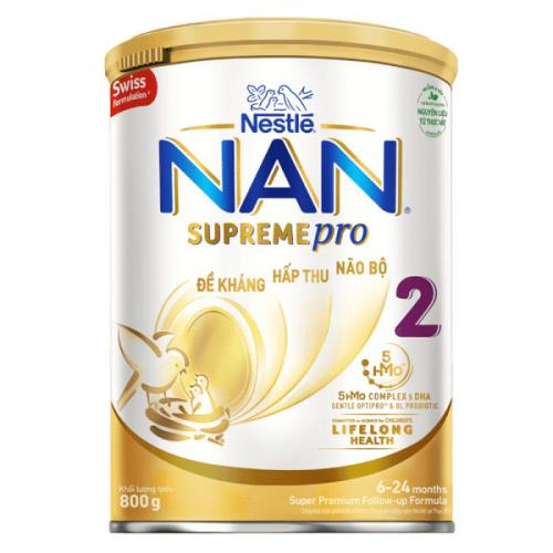 Sữa NAN SUPREME PRO Số 2 Lon 800g (6-24 Tháng)