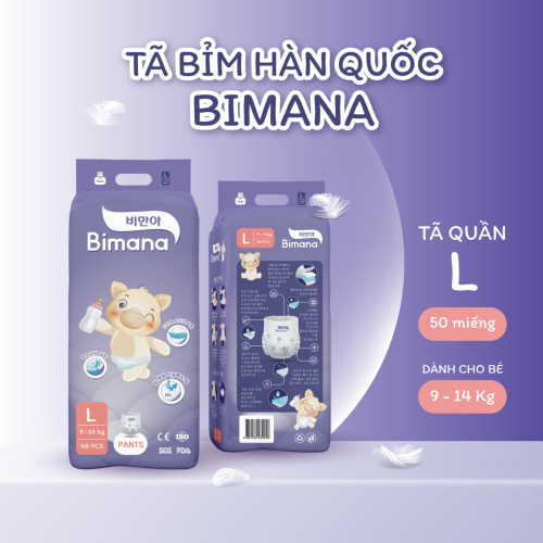 Tã bỉm quần Bimana Hàn Quốc size L